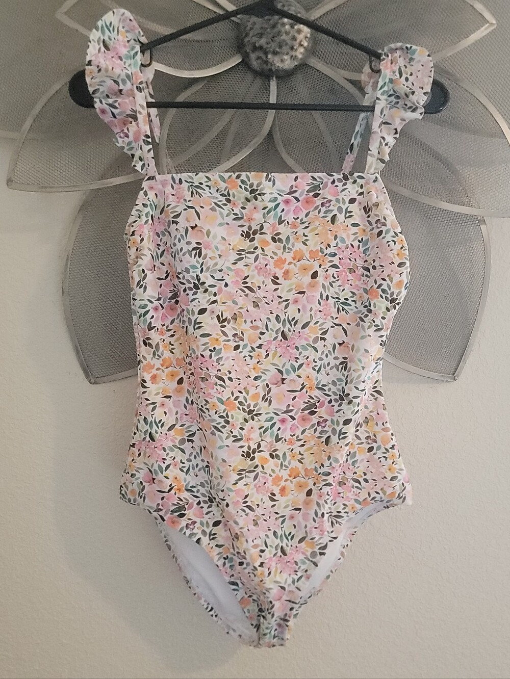 Kona Sol Target Floral One-Piece Swimsuit - Pink, Peach & Green